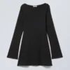 Long Sleeve Mini Dress – Black Long Sleeve Mini Dress – Black