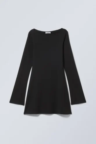 Long Sleeve Mini Dress – Black Long Sleeve Mini Dress – Black