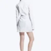 Long-Sleeved Asymmetric Mini Shirt Dress – Blue Stripe Long-Sleeved Asymmetric Mini Shirt Dress – Blue Stripe