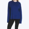 Long-Sleeved Boxy Cotton T-Shirt – Bright Blue Long-Sleeved Boxy Cotton T-Shirt – Bright Blue
