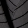 Long-Sleeved Boxy Cotton T-Shirt – Striped Dark Grey Long-Sleeved Boxy Cotton T-Shirt – Striped Dark Grey