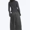 Long-Sleeved Buttoned Shirt – Dark Grey Melange Long-Sleeved Buttoned Shirt – Dark Grey Melange