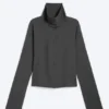 Long-Sleeved Buttoned Shirt – Dark Grey Melange Long-Sleeved Buttoned Shirt – Dark Grey Melange