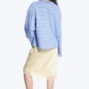 Long-Sleeved Cotton T-Shirt – Blue/White Stripes Long-Sleeved Cotton T-Shirt – Blue/White Stripes