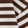 Long-Sleeved Cotton T-Shirt – Brown & White Stripes Long-Sleeved Cotton T-Shirt – Brown & White Stripes