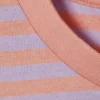 Long-Sleeved Cotton T-Shirt – Coral/Lilac Stripes Long-Sleeved Cotton T-Shirt – Coral/Lilac Stripes