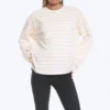 Long-Sleeved Cotton T-Shirt – Light Beige – Orange Stripe Long-Sleeved Cotton T-Shirt – Light Beige – Orange Stripe