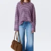 Long-Sleeved Cotton T-Shirt – Navy/Pink Stripe Long-Sleeved Cotton T-Shirt – Navy/Pink Stripe