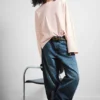 Long-Sleeved Cotton T-Shirt – Pink – Yellow Stripes Long-Sleeved Cotton T-Shirt – Pink – Yellow Stripes