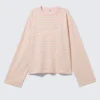 Long-Sleeved Cotton T-Shirt – Pink – Yellow Stripes Long-Sleeved Cotton T-Shirt – Pink – Yellow Stripes