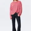 Long-Sleeved Cotton T-Shirt – Red & Pink Stripes Long-Sleeved Cotton T-Shirt – Red & Pink Stripes