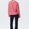 Long-Sleeved Cotton T-Shirt – Red & Pink Stripes Long-Sleeved Cotton T-Shirt – Red & Pink Stripes