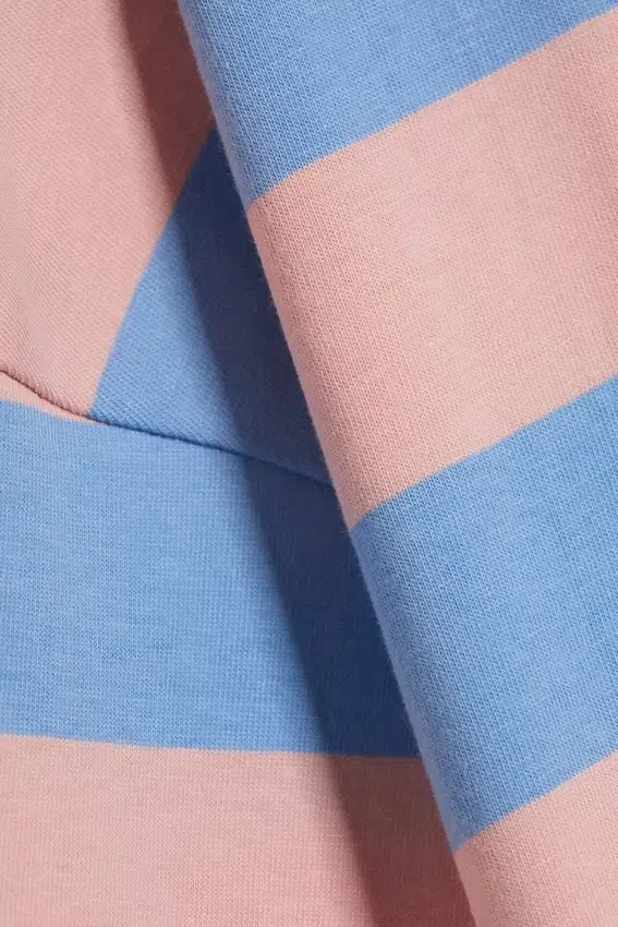 Long-Sleeved Cotton T-Shirt – Striped Pink/Blue Long-Sleeved Cotton T-Shirt – Striped Pink/Blue