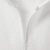 Long-Sleeved Drawstring Detail Blouse – White Long-Sleeved Drawstring Detail Blouse – White