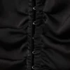 Long-Sleeved Fitted Satin Shirt – Black Long-Sleeved Fitted Satin Shirt – Black