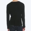Long-Sleeved Henley T-Shirt – Black Long-Sleeved Henley T-Shirt – Black