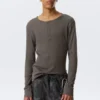 Long-Sleeved Henley T-Shirt – Dark Mole Long-Sleeved Henley T-Shirt – Dark Mole