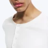 Long-Sleeved Henley T-Shirt – Dusty White Long-Sleeved Henley T-Shirt – Dusty White