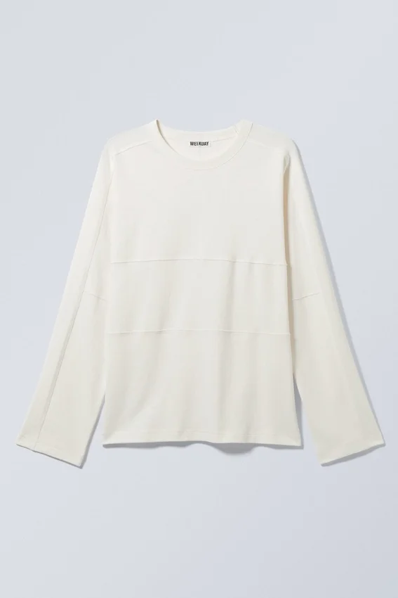 Long-Sleeved Inside-Out T-Shirt – Off-White Long-Sleeved Inside-Out T-Shirt – Off-White