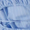 Long-Sleeved Mini Wrap Shirt Dress – Light Blue Pinstripe Long-Sleeved Mini Wrap Shirt Dress – Light Blue Pinstripe