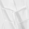 Long-Sleeved Open Back Tie Shirt – White Long-Sleeved Open Back Tie Shirt – White