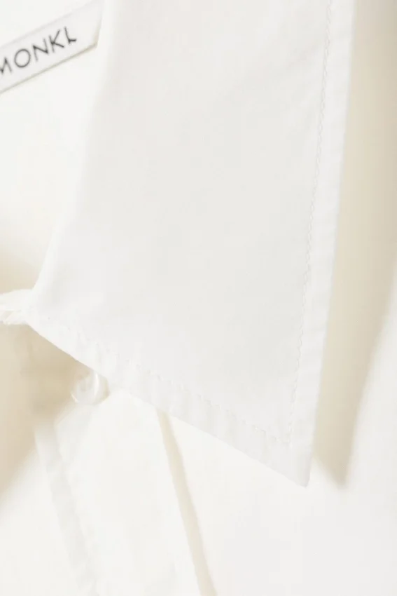 Long-Sleeved Oversized Poplin Shirt – White Long-Sleeved Oversized Poplin Shirt – White