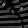 Long-Sleeved Popper Mini Dress – Striped Black Long-Sleeved Popper Mini Dress – Striped Black