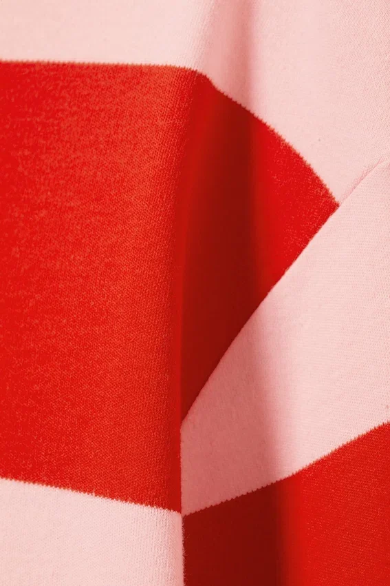 Long-Sleeved Rugby Mini Dress – Red & Pink Stripes Long-Sleeved Rugby Mini Dress – Red & Pink Stripes