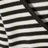 Long-Sleeved Slim Fit Scoop Neck Top – Black & White Stripes Long-Sleeved Slim Fit Scoop Neck Top – Black & White Stripes