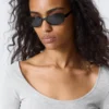 Long-Sleeved Slim Fit Scoop Neck Top – Grey Melange Long-Sleeved Slim Fit Scoop Neck Top – Grey Melange