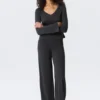 Long-Sleeved V-Neck Top – Washed Black Long-Sleeved V-Neck Top – Washed Black