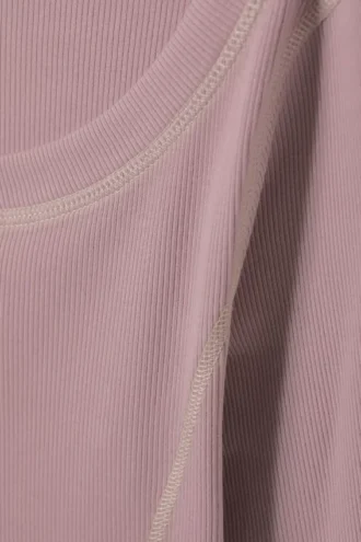 Long-Sleeved Wide Neck Top – Dusty Pink