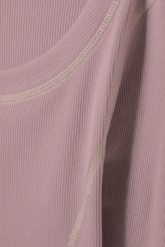 Long-Sleeved Wide Neck Top – Dusty Pink Long-Sleeved Wide Neck Top – Dusty Pink