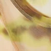 Long-Sleeved Wide Neck Top – Yellow Blurred Stains Long-Sleeved Wide Neck Top – Yellow Blurred Stains