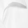 Long-Sleeved Wrap Poplin Shirt – White Long-Sleeved Wrap Poplin Shirt – White