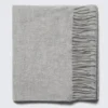 Long Woven Wool Scarf – Checked Dark Grey Long Woven Wool Scarf – Checked Dark Grey