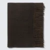 Long Woven Wool Scarf – Medium Brown Long Woven Wool Scarf – Medium Brown