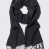 Long Woven Wool Scarf – Medium Grey Long Woven Wool Scarf – Medium Grey