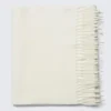 Long Woven Wool Scarf – White Long Woven Wool Scarf – White