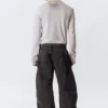 Loose Barrel Leg Workwear Trousers – Washed Black Loose Barrel Leg Workwear Trousers – Washed Black