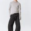 Loose Barrel Leg Workwear Trousers – Washed Black Loose Barrel Leg Workwear Trousers – Washed Black