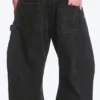 Loose Barrel Leg Workwear Trousers – Washed Black Loose Barrel Leg Workwear Trousers – Washed Black