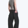 Loose Barrel Leg Workwear Trousers – Washed Black Loose Barrel Leg Workwear Trousers – Washed Black