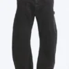 Loose Barrel Leg Workwear Trousers – Washed Black Loose Barrel Leg Workwear Trousers – Washed Black