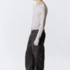 Loose Barrel Leg Workwear Trousers – Washed Black Loose Barrel Leg Workwear Trousers – Washed Black