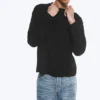 Loose Boxy Long-Sleeved T-Shirt – Black Loose Boxy Long-Sleeved T-Shirt – Black