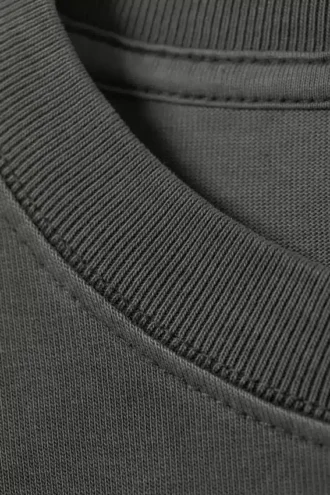 Loose Boxy Long-Sleeved T-Shirt – Dark Grey