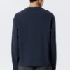 Loose Boxy Long-Sleeved T-Shirt – Dark Navy Blue Loose Boxy Long-Sleeved T-Shirt – Dark Navy Blue