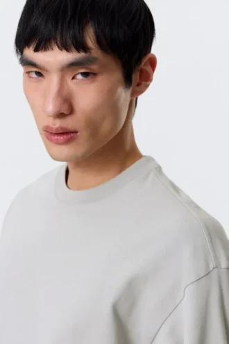 Loose Boxy Long-Sleeved T-Shirt – Light Dusty Mole