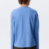 Loose Boxy Long-Sleeved T-Shirt – Washed Blue Loose Boxy Long-Sleeved T-Shirt – Washed Blue
